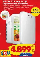 YUİ K14 12 L ARAÇ EV TİPİ TAŞINABİLİR MİNİ BUZDOLABI YUİ K14 12 L ARAÇ EV TİPİ TAŞINABİLİR MİNİ BUZDOLABI